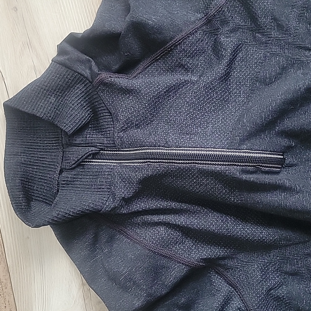 Athleta Fast Track Half Zip Pullover Dark Gray Si… - image 4